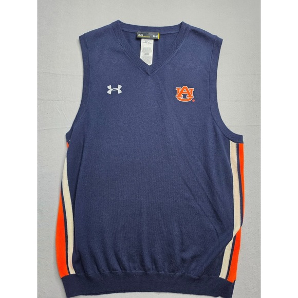 Under Armour Other - Under Armour All Season Gear Auburn Tigers Football Sweater Vest Mens Large Wool